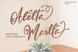 Aletta Martta: A Romantic Script Handwritten Font for Handmade Brands
