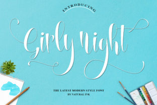 Girly Night Font: Elevate Brand Visuals With Authentic Handwritten Style