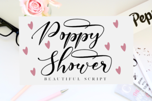 Poppy Shower Typeface for Elegant Handmade Branding