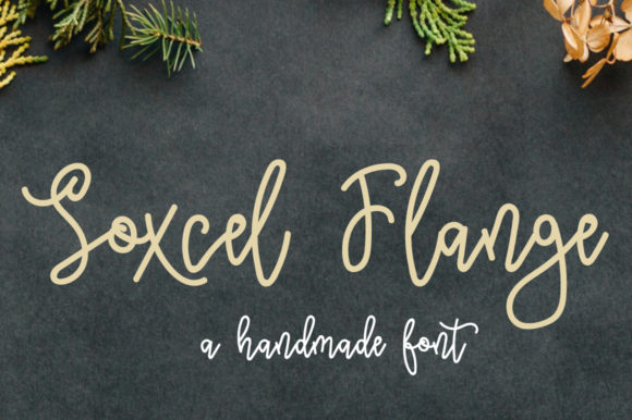 Soxcel Flange: A Handwritten Font for Authentic Brand Identity