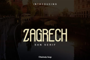 Zagrech: A Vintage Sans Serif Font for Handmade Branding